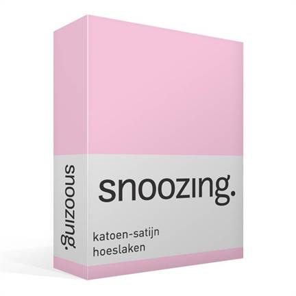 Snoozing katoen-satijn hoeslaken