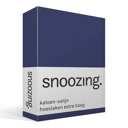 Snoozing katoen-satijn hoeslaken extra hoog