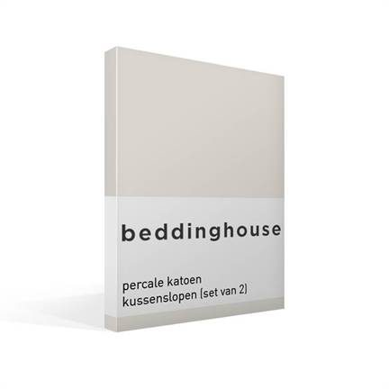 Beddinghouse percale katoen kussenslopen (set van 2)