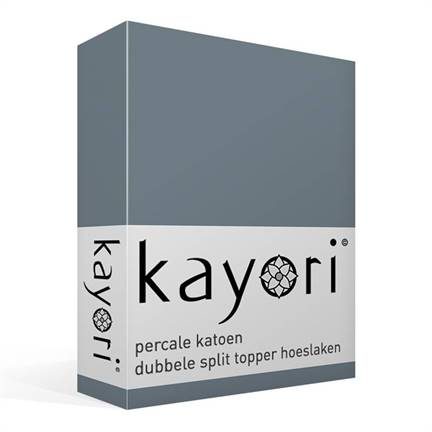 Kayori Shizu percale katoen dubbele split-topper hoeslaken
