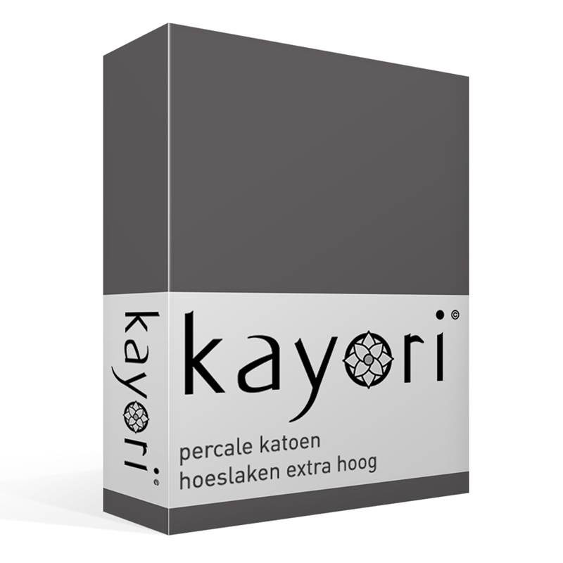 Kayori Shizu percale katoen hoeslaken extra hoog