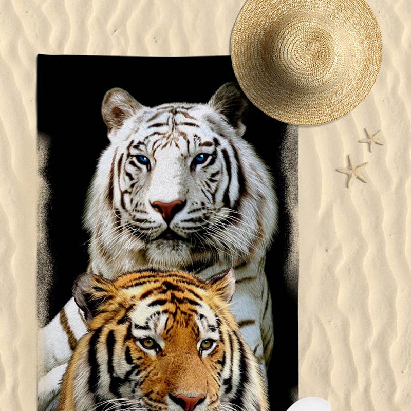 Two tiger strandlaken