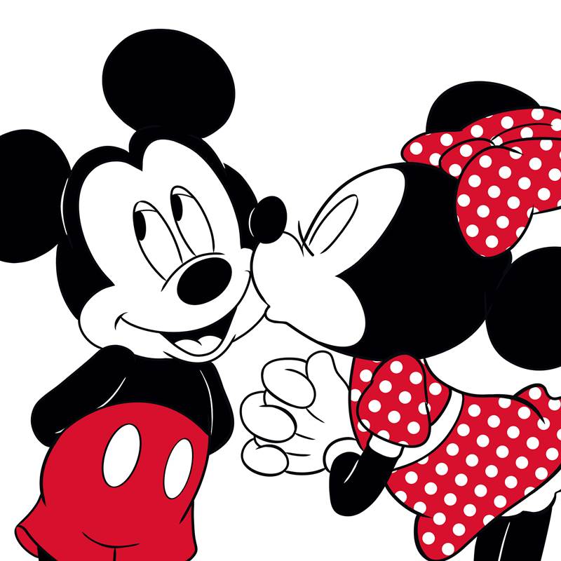 Disney Mickey & Minnie fleece plaid