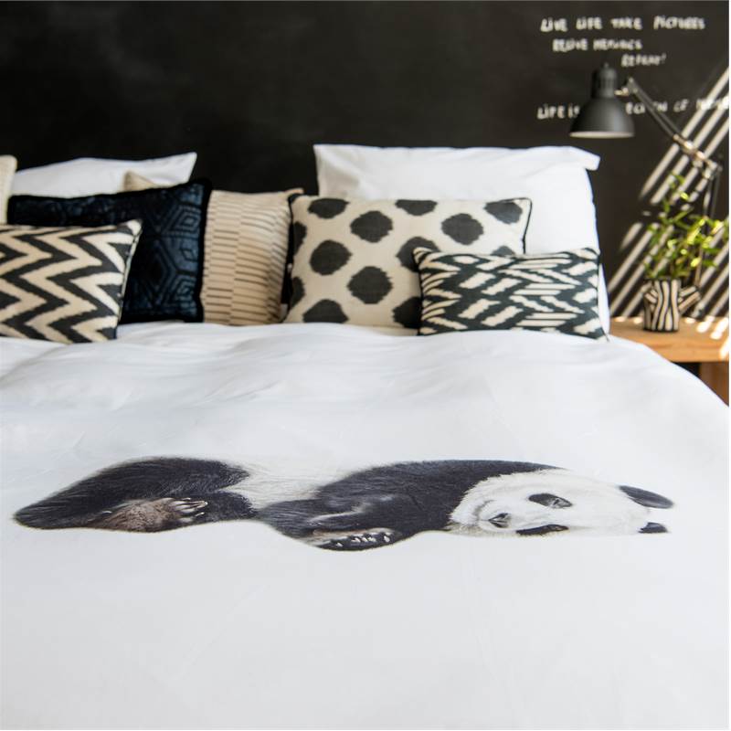 SNURK Lazy Panda flanel dekbedovertrek