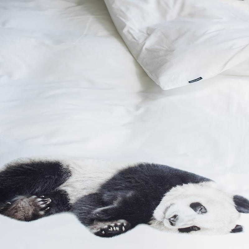 SNURK Lazy Panda flanel dekbedovertrek