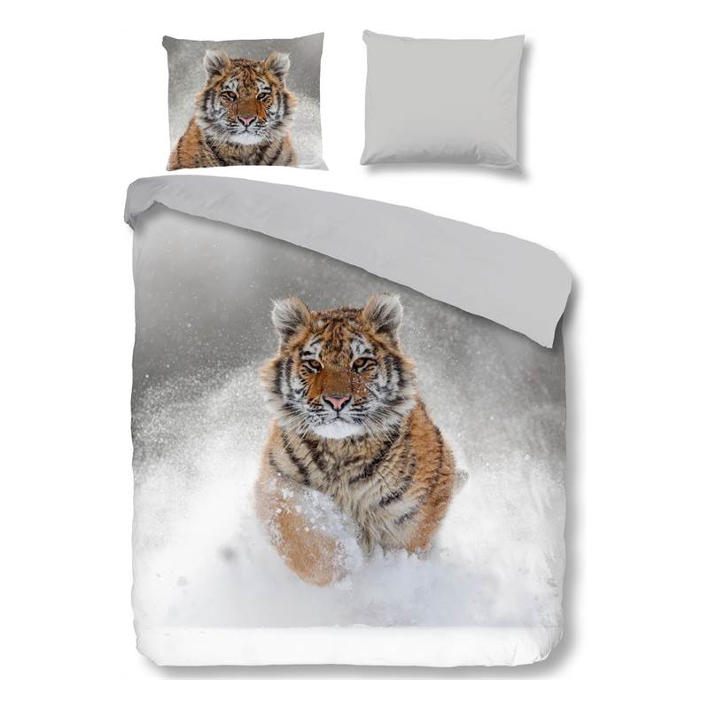 Good Morning Snow Tiger flanel dekbedovertrek