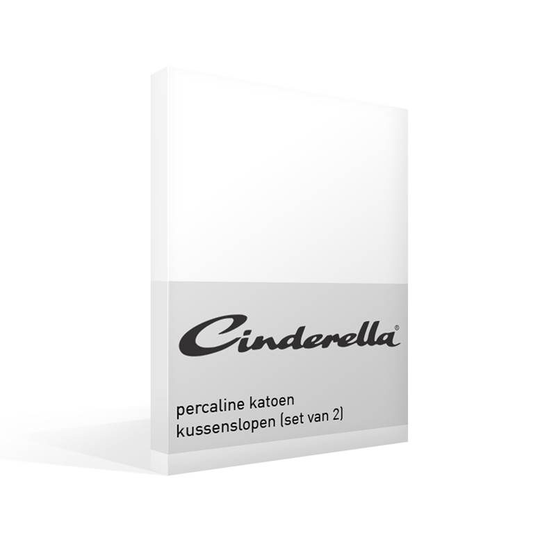 Goedkoopste Cinderella Basic percaline katoen kussenslopen (set van 2) White 60x70 cm - Standaardmaat