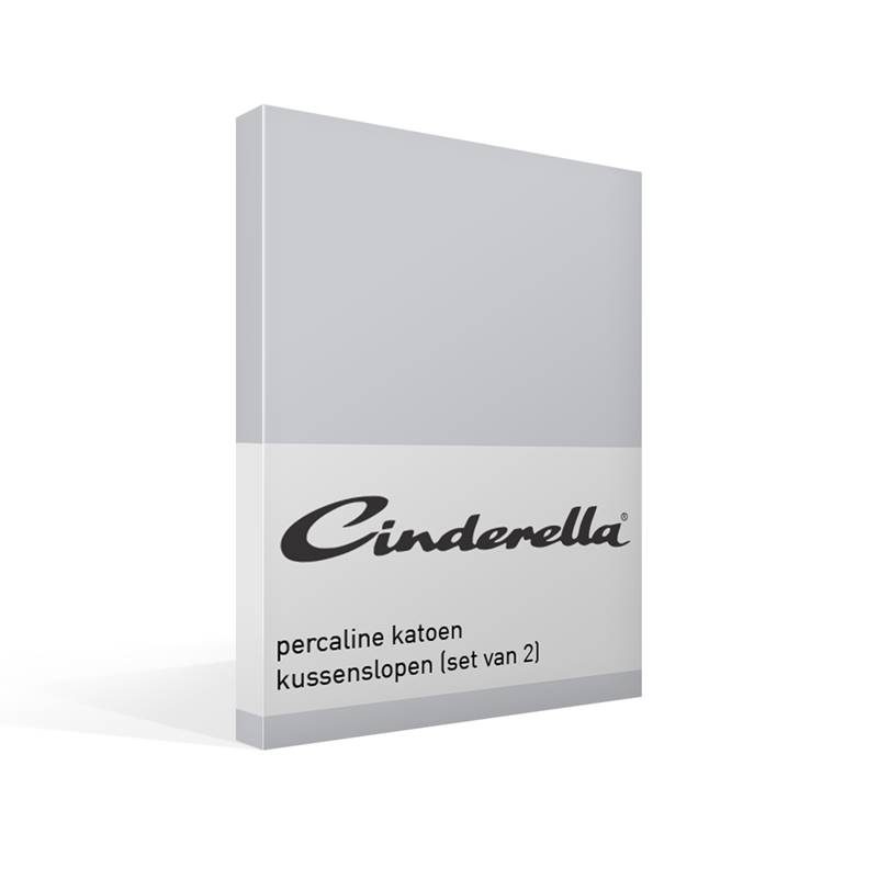 Goedkoopste Cinderella Basic percaline katoen kussenslopen (set van 2) Grey 60x70 cm - Standaardmaat