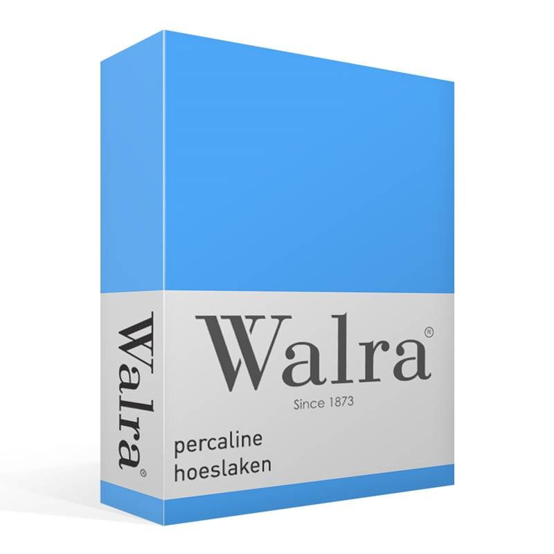 Walra Percaline katoen hoeslaken Blue 2-persoons (140x200 cm)