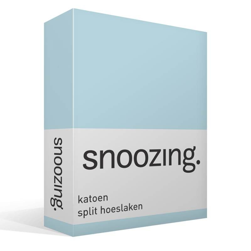 Snoozing katoen split hoeslaken Hemel Lits-jumeaux (180x210/220 cm)