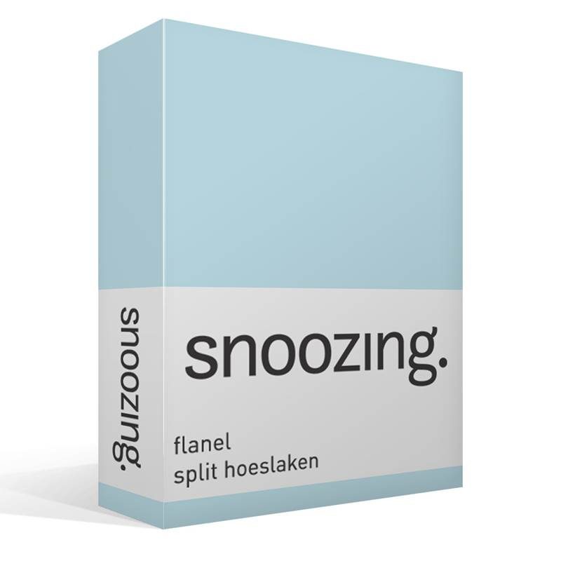 Snoozing flanel split hoeslaken Hemel Lits-jumeaux (160x200 cm)