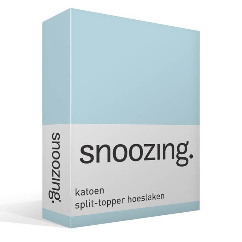 Goedkoopste Snoozing katoen split-topper hoeslaken Hemel Lits-jumeaux (160x200 cm)