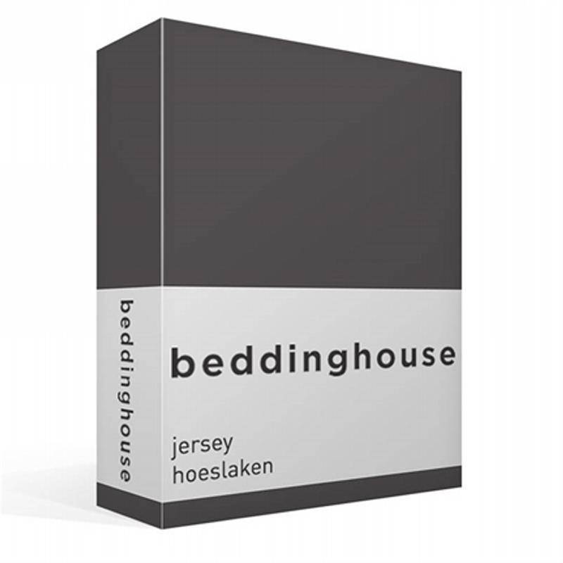 Goedkoopste Beddinghouse jersey hoeslaken Anthracite Lits-jumeaux (160x200/220 cm)