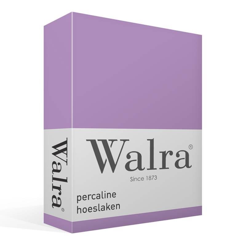 Walra Percaline katoen hoeslaken Lilac Lits-jumeaux (180x200 cm)