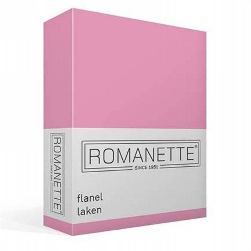 Romanette flanellen laken Roze 2-persoons (200x260 cm)