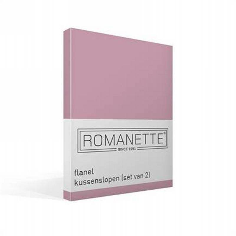 Goedkoopste Romanette flanel kussenslopen (set van 2) Roze 60x70 cm - Standaardmaat