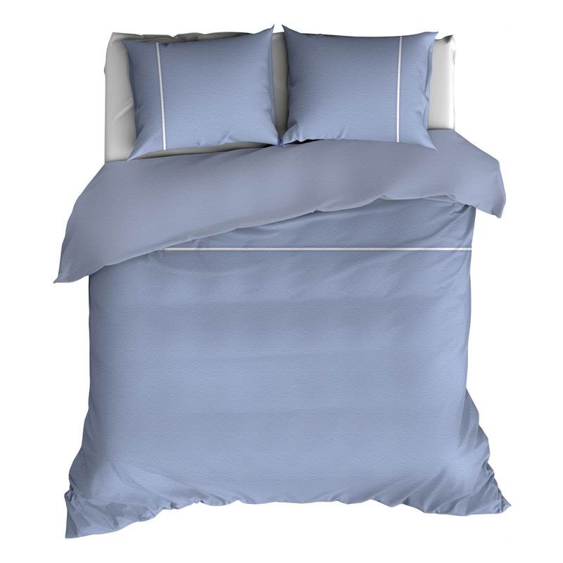 Goedkoopste Romanette Duchesse flanel dekbedovertrek Blue/Wit Lits-jumeaux (270x200/220 cm + 2 slopen)