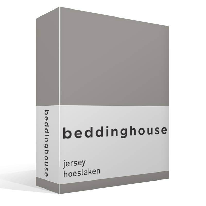 Goedkoopste Beddinghouse jersey hoeslaken Taupe Lits-jumeaux (160x200/220 cm)