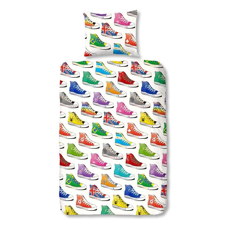 Good Morning Sneakers Flanel Dekbedovertrek good morning kopen in de aanbieding