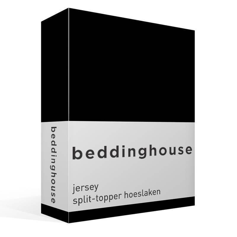 Goedkoopste Beddinghouse jersey split-topper hoeslaken Black 2-persoons (140x200/220 cm)