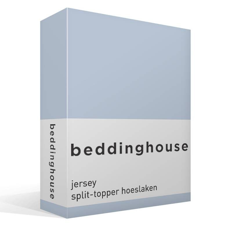 Goedkoopste Beddinghouse jersey split-topper hoeslaken Light blue Lits-jumeaux (160x200/220 cm)