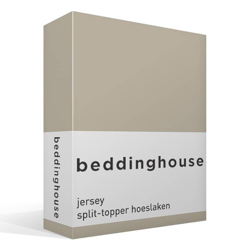 Goedkoopste Beddinghouse jersey split-topper hoeslaken Sand Lits-jumeaux (160x200/220 cm)