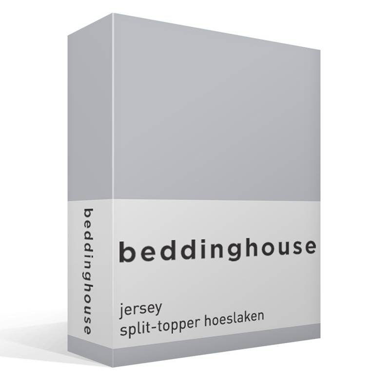 Goedkoopste Beddinghouse jersey split-topper hoeslaken Light grey Lits-jumeaux (160x200/220 cm)