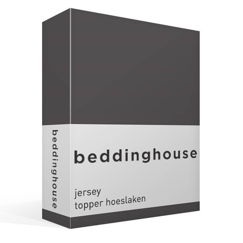 Goedkoopste Beddinghouse jersey topper hoeslaken Anthracite Lits-jumeaux (180x200/220 cm)