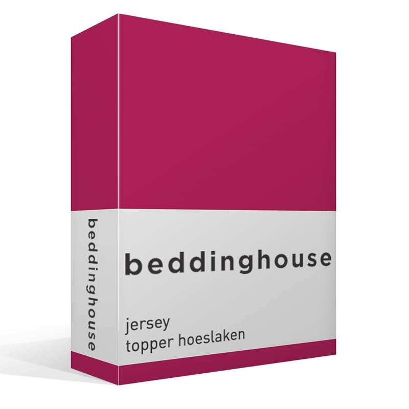 Goedkoopste Beddinghouse jersey topper hoeslaken Fuchsia Lits-jumeaux (160x200/220 cm)