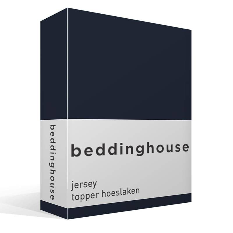 Beddinghouse jersey topper hoeslaken Navy Lits-jumeaux (160x200/220 cm)
