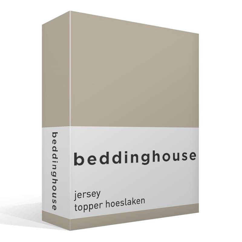 Goedkoopste Beddinghouse jersey topper hoeslaken Sand Lits-jumeaux (180x200/220 cm)
