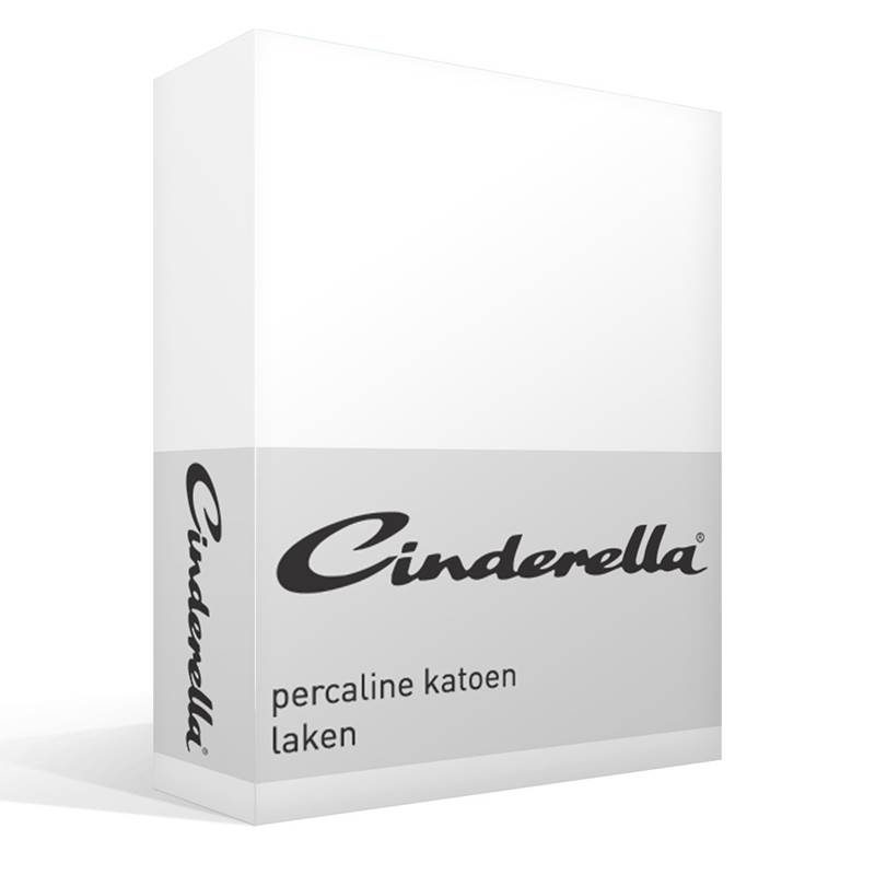 Cinderella Basic percaline katoen laken White 1-persoons (160x260 cm)