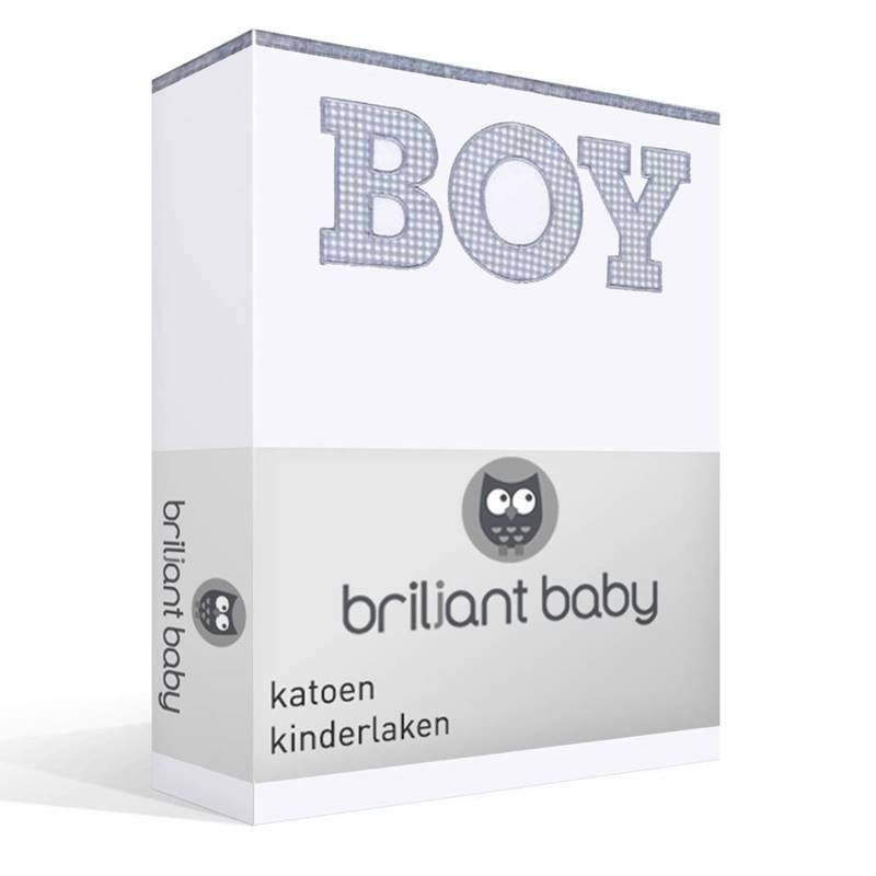 Goedkoopste Briljant Baby Boy katoen kinderlaken Boy (Wit+Grijs) Wiegje (75x100 cm)