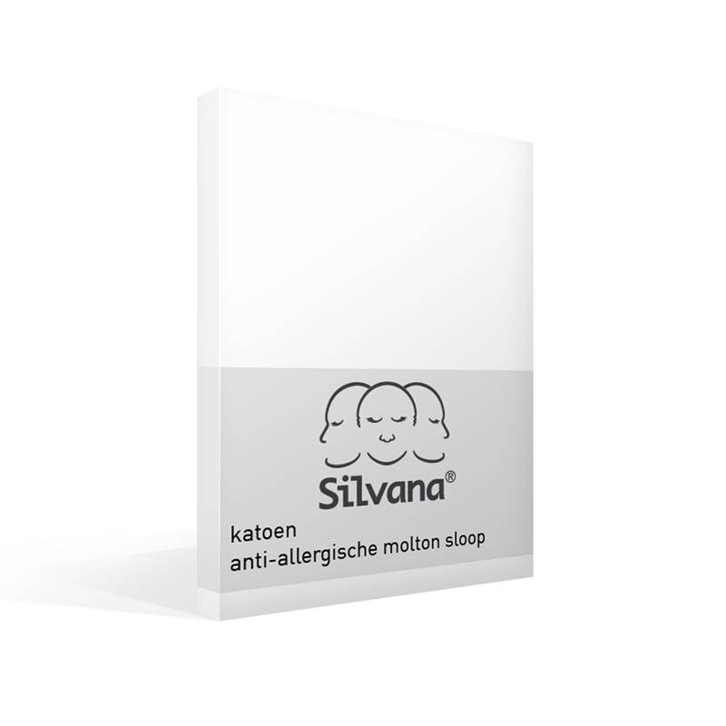 Goedkoopste Silvana anti-allergische molton kussensloop Wit 60x70 cm - Standaardmaat