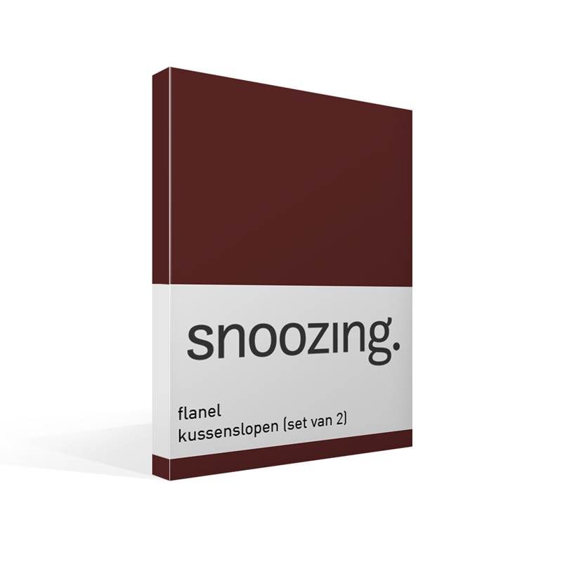 Snoozing flanel kussenslopen (set van 2) Aubergine 60x70 cm - Standaardmaat