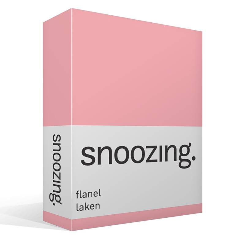 Goedkoopste Snoozing flanel laken Roze 1-persoons (150x260 cm)