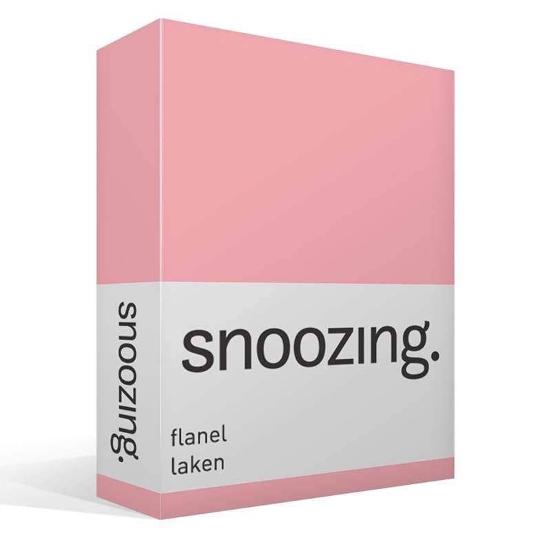 Goedkoopste Snoozing flanel laken Roze Lits-jumeaux (240x260 cm)