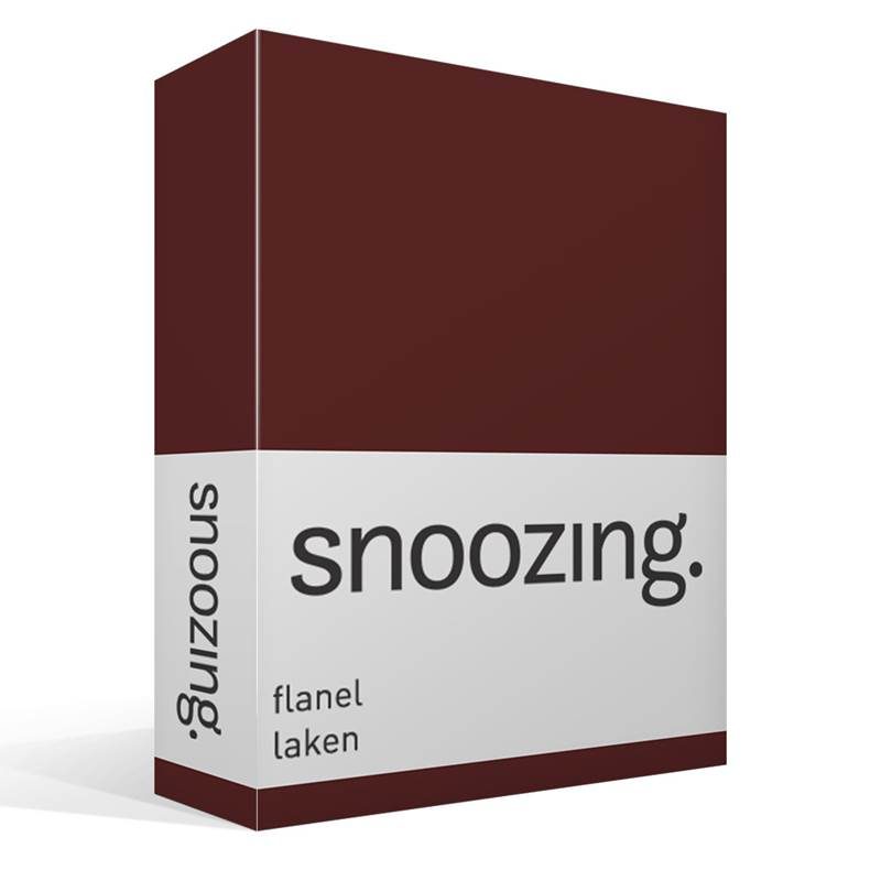 Snoozing flanel laken Aubergine 1-persoons (150x260 cm)