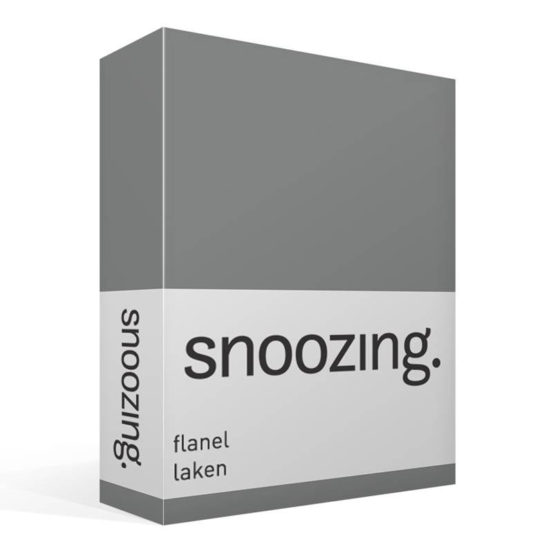 Snoozing flanel laken Antraciet 1-persoons (150x260 cm)