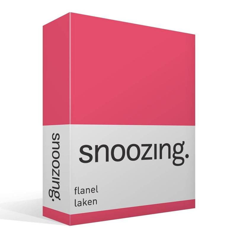 Snoozing flanel laken Fuchsia 1-persoons (150x260 cm)