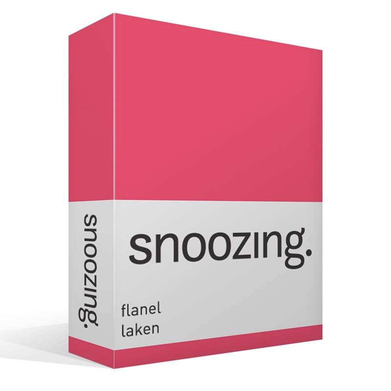 Goedkoopste Snoozing flanel laken Fuchsia 2-persoons (200x260 cm)