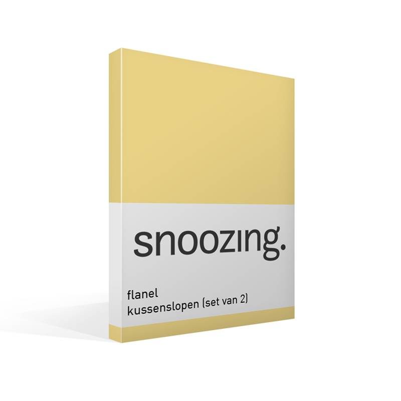 Goedkoopste Snoozing flanel kussenslopen (set van 2) Geel 60x70 cm - Standaardmaat