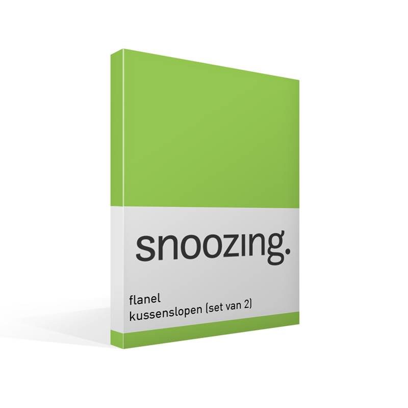 Snoozing flanel kussenslopen (set van 2) Lime 60x70 cm - Standaardmaat