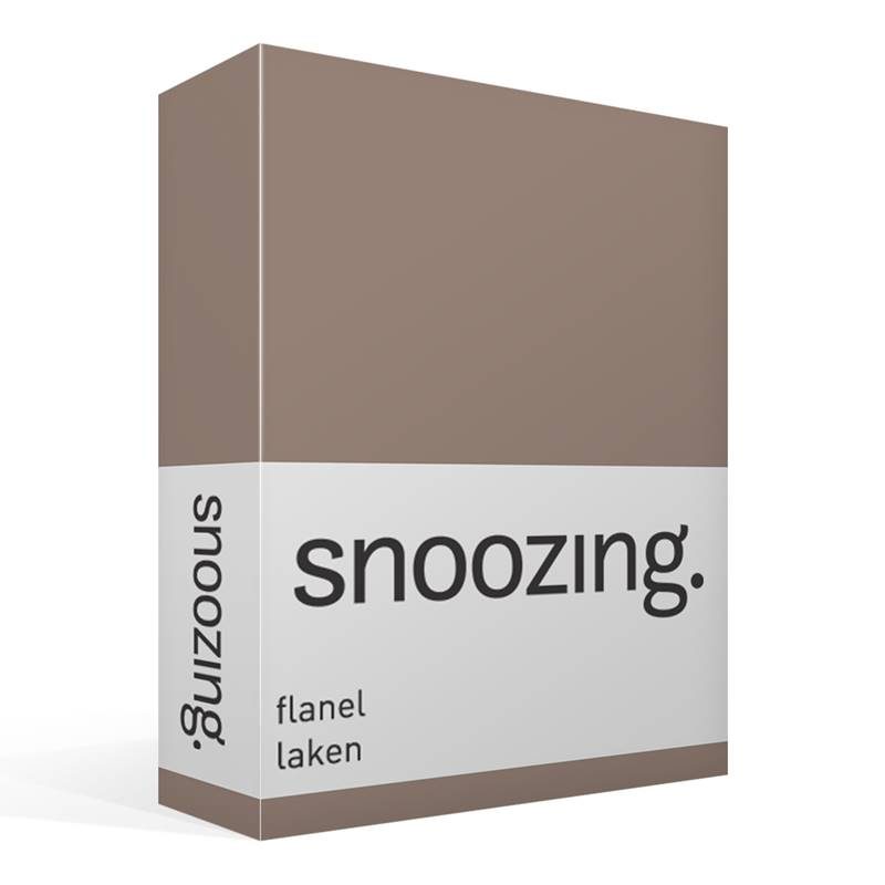 Goedkoopste Snoozing flanel laken Taupe Lits-jumeaux (240x260 cm)