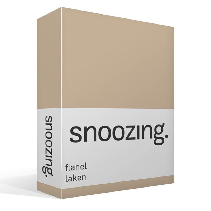 Snoozing flanel laken Camel 1-persoons (150x260 cm)