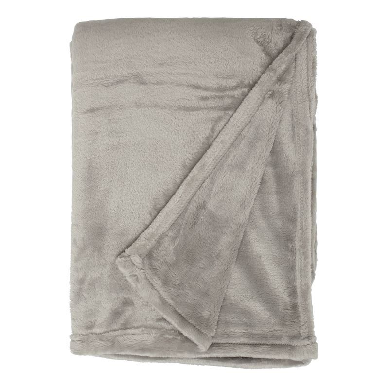 Goedkoopste Unique Living Blush fleece plaid Grijs 150x200 cm