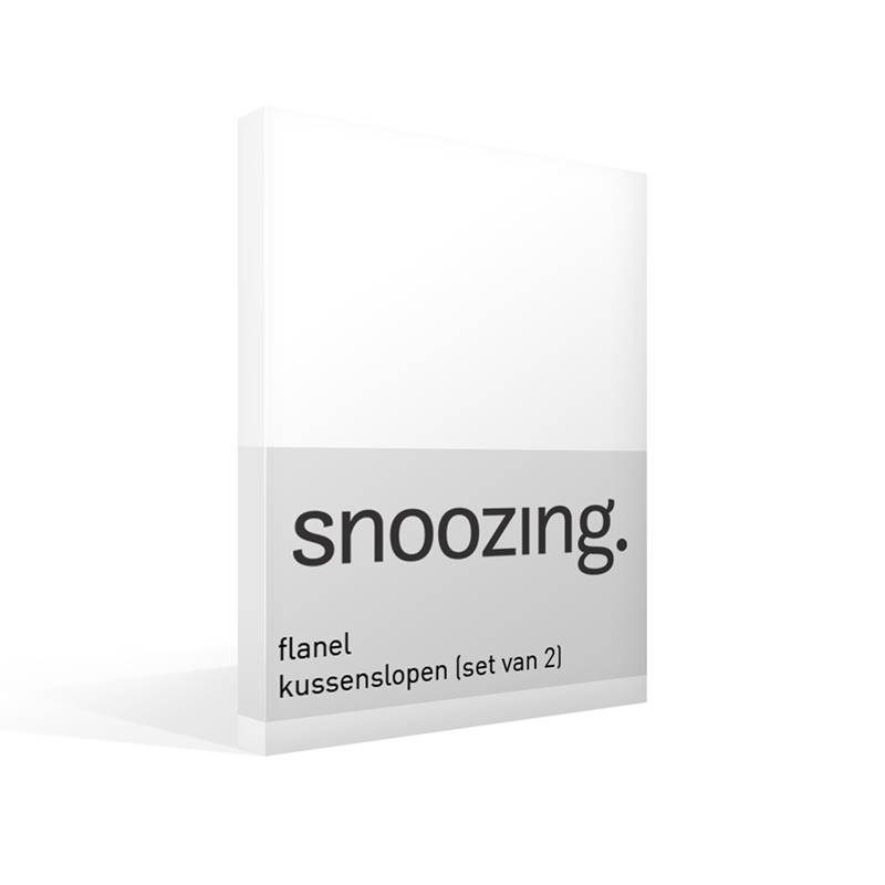 Goedkoopste Snoozing flanel kussenslopen (set van 2) Wit 60x70 cm - Standaardmaat