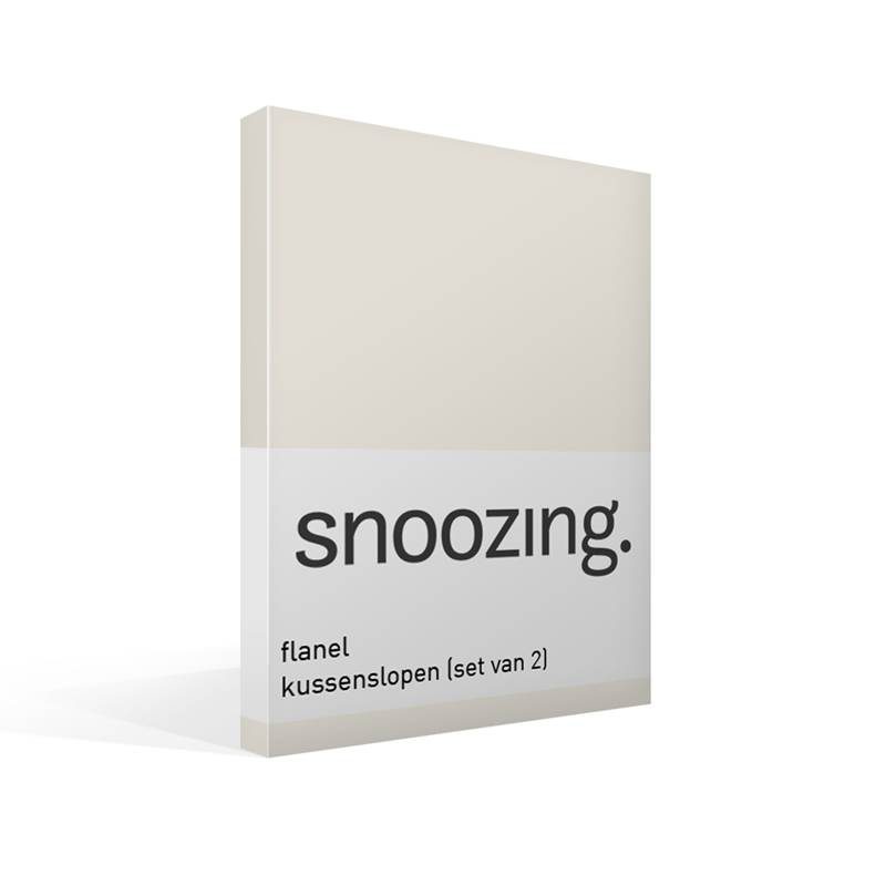 Goedkoopste Snoozing flanel kussenslopen (set van 2) Ivoor 60x70 cm - Standaardmaat