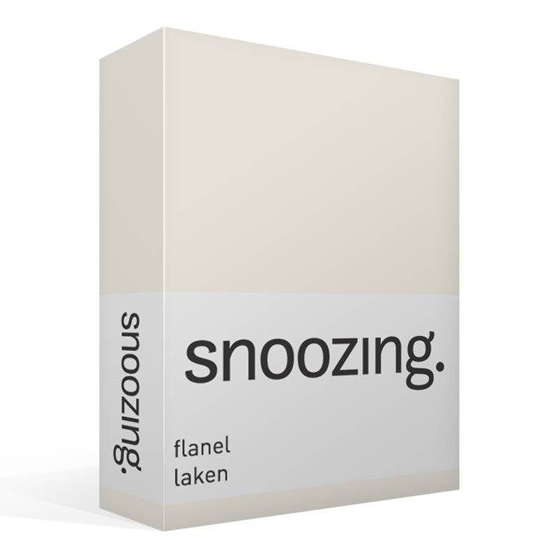 Goedkoopste Snoozing flanel laken Ivoor Lits-jumeaux (240x260 cm)