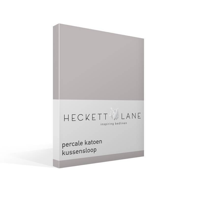 Goedkoopste Heckett & Lane Oxford percale katoen kussensloop Silver Grey 60x70 cm - Standaardmaat